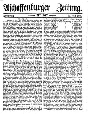 Aschaffenburger Zeitung Donnerstag 15. Juli 1858