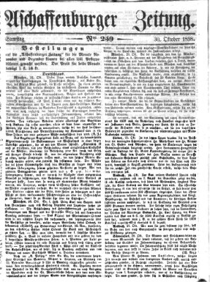 Aschaffenburger Zeitung Samstag 30. Oktober 1858