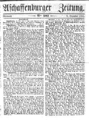 Aschaffenburger Zeitung Mittwoch 8. Dezember 1858