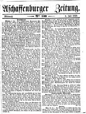 Aschaffenburger Zeitung Mittwoch 6. Juli 1859