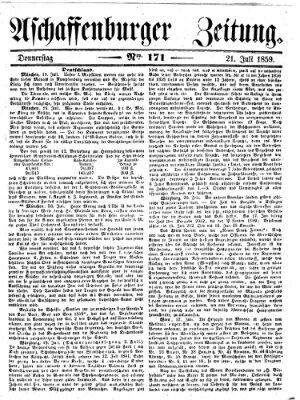 Aschaffenburger Zeitung Donnerstag 21. Juli 1859