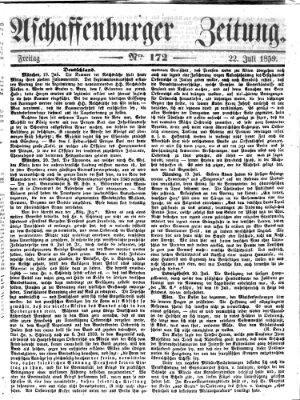 Aschaffenburger Zeitung Freitag 22. Juli 1859