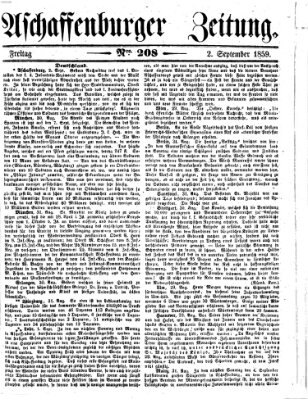 Aschaffenburger Zeitung Freitag 2. September 1859