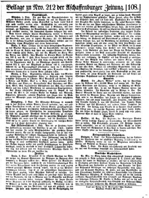 Aschaffenburger Zeitung Mittwoch 7. September 1859