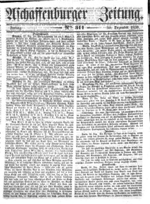 Aschaffenburger Zeitung Freitag 30. Dezember 1859
