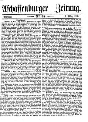 Aschaffenburger Zeitung Mittwoch 7. März 1860