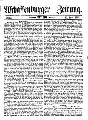 Aschaffenburger Zeitung Freitag 13. April 1860