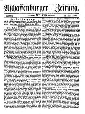 Aschaffenburger Zeitung Montag 28. Mai 1860