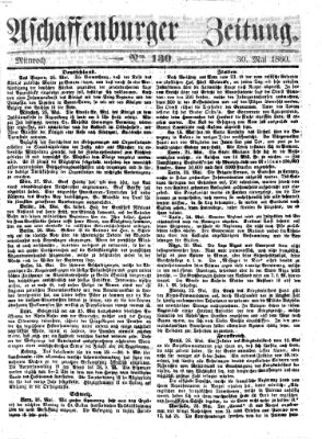 Aschaffenburger Zeitung Mittwoch 30. Mai 1860