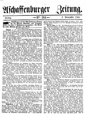 Aschaffenburger Zeitung Freitag 2. November 1860