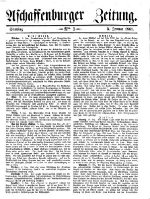 Aschaffenburger Zeitung Samstag 5. Januar 1861