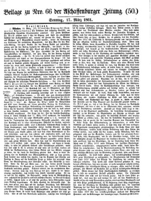 Aschaffenburger Zeitung Sonntag 17. März 1861