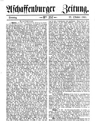 Aschaffenburger Zeitung Sonntag 27. Oktober 1861