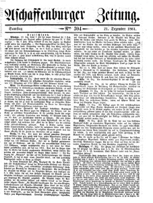 Aschaffenburger Zeitung Samstag 21. Dezember 1861