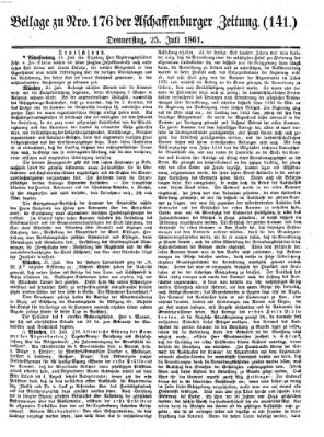 Aschaffenburger Zeitung Donnerstag 25. Juli 1861