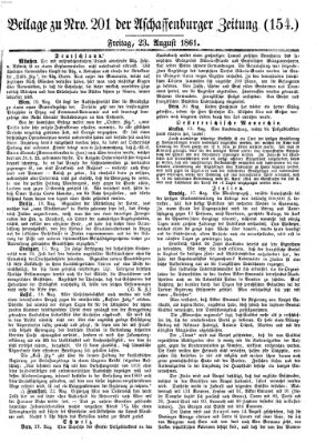 Aschaffenburger Zeitung Freitag 23. August 1861