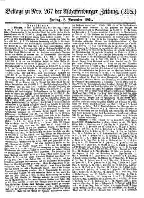 Aschaffenburger Zeitung Freitag 8. November 1861