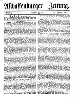 Aschaffenburger Zeitung Samstag 25. Januar 1862