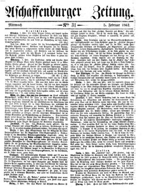 Aschaffenburger Zeitung Mittwoch 5. Februar 1862