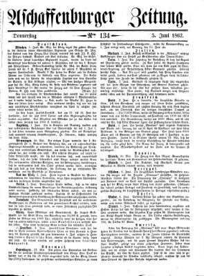 Aschaffenburger Zeitung Donnerstag 5. Juni 1862