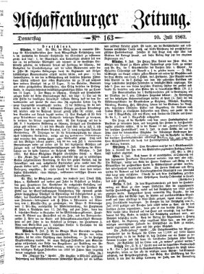 Aschaffenburger Zeitung Donnerstag 10. Juli 1862