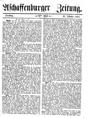 Aschaffenburger Zeitung Dienstag 28. Oktober 1862