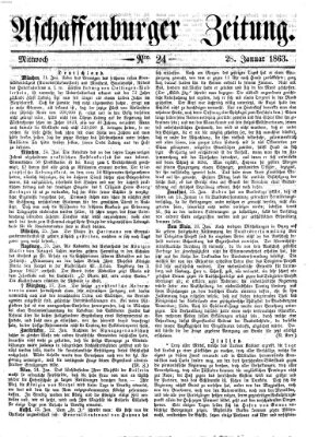 Aschaffenburger Zeitung Mittwoch 28. Januar 1863