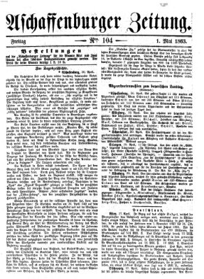 Aschaffenburger Zeitung Freitag 1. Mai 1863