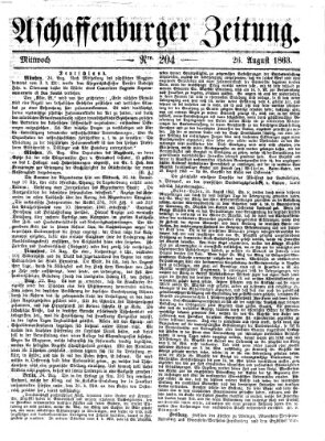 Aschaffenburger Zeitung Mittwoch 26. August 1863