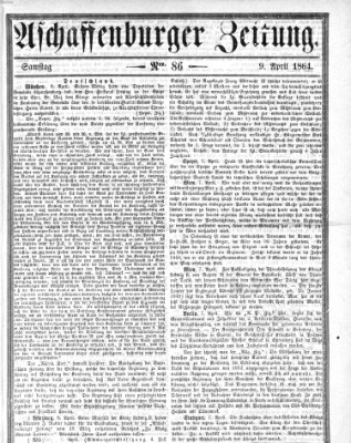 Aschaffenburger Zeitung Samstag 9. April 1864