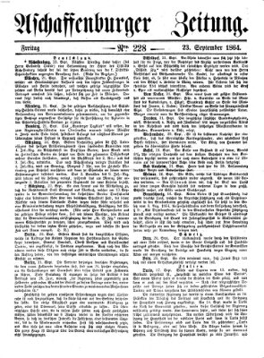 Aschaffenburger Zeitung Freitag 23. September 1864