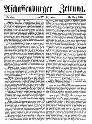 Aschaffenburger Zeitung Samstag 11. März 1865