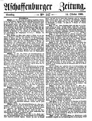 Aschaffenburger Zeitung Samstag 14. Oktober 1865