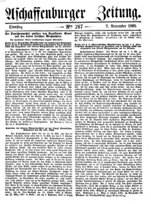 Aschaffenburger Zeitung Dienstag 7. November 1865