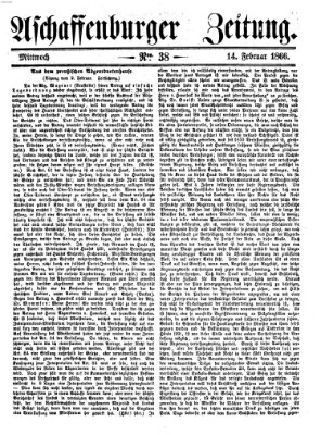 Aschaffenburger Zeitung Mittwoch 14. Februar 1866