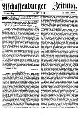 Aschaffenburger Zeitung Donnerstag 10. Mai 1866