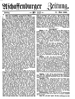 Aschaffenburger Zeitung Freitag 11. Mai 1866