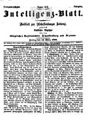 Aschaffenburger Zeitung Freitag 16. März 1866