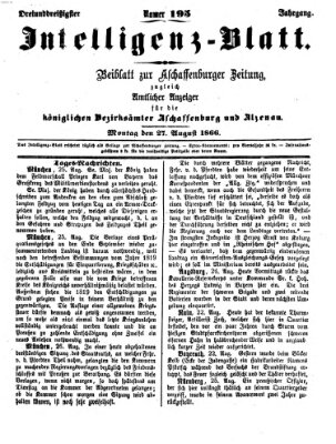 Aschaffenburger Zeitung Montag 27. August 1866