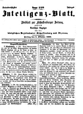 Aschaffenburger Zeitung Freitag 5. Oktober 1866
