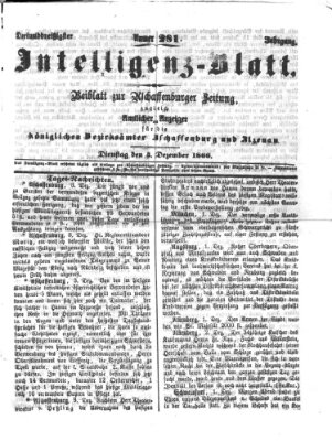 Aschaffenburger Zeitung Dienstag 4. Dezember 1866
