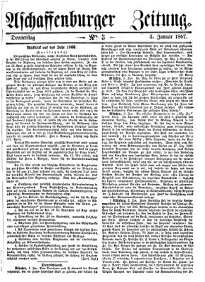 Aschaffenburger Zeitung Donnerstag 3. Januar 1867