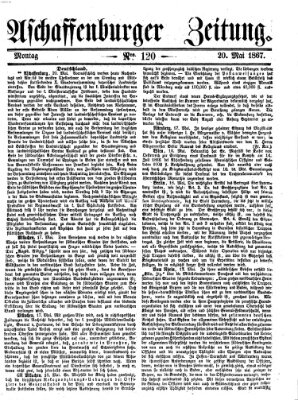 Aschaffenburger Zeitung Montag 20. Mai 1867