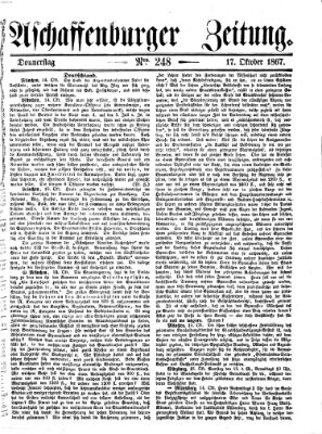Aschaffenburger Zeitung Donnerstag 17. Oktober 1867