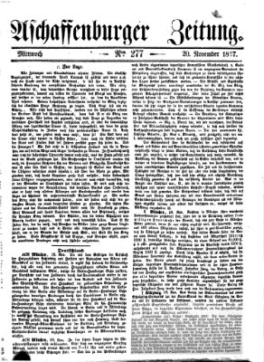 Aschaffenburger Zeitung Mittwoch 20. November 1867