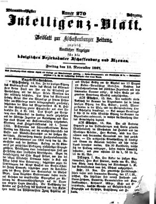 Aschaffenburger Zeitung Freitag 15. November 1867
