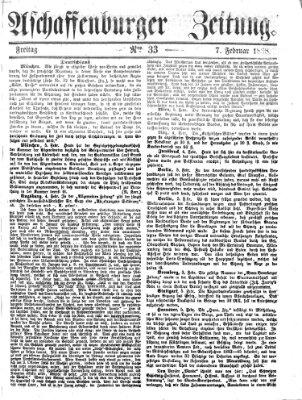 Aschaffenburger Zeitung Freitag 7. Februar 1868