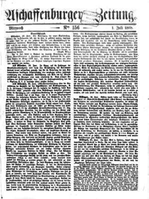 Aschaffenburger Zeitung Mittwoch 1. Juli 1868