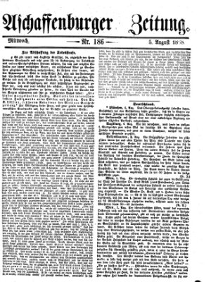 Aschaffenburger Zeitung Mittwoch 5. August 1868
