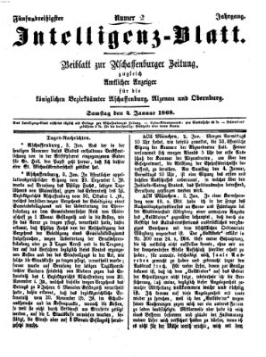 Aschaffenburger Zeitung Samstag 4. Januar 1868